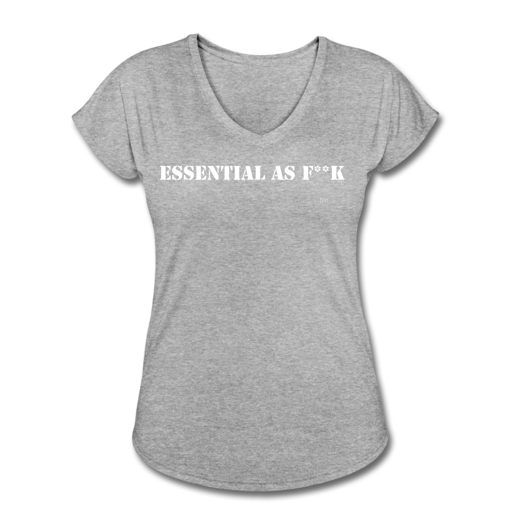 Women's Tri-Blend V-Neck T-Shirt - heather gray
